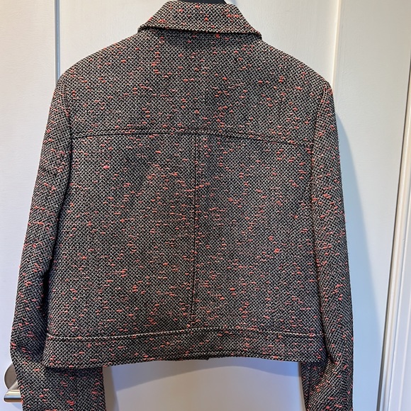 NWT JCREW JACKET BLAZER LINED SZ 4 Gray White Pink spots - Picture 4 of 8